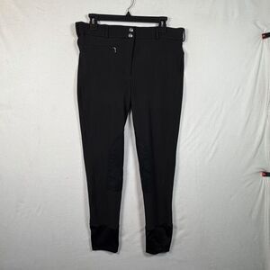 TuffRider Riding Pants Breeches 32 Black Knee Patch Equestrian Stretch